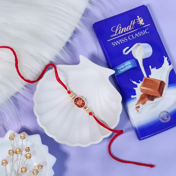 Kunda Designer Rakhi with Chocolate  - For Canada