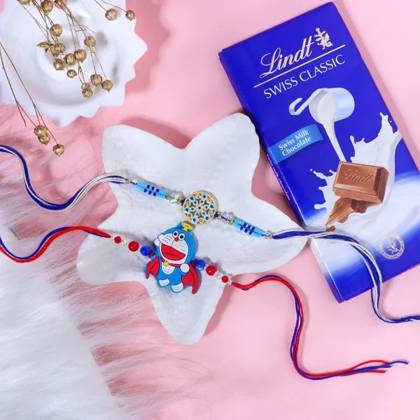 Kids & Floral Rakhi Set with Lindt Chocolate - For UK