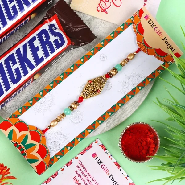 Bleesed Aum Rakhi n Snikcers - For Australia