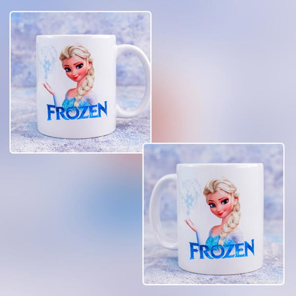 Doll Rakhi Frozen Mug Combo with Chocolates - For INDIA