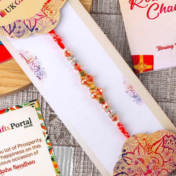 Traditional Rakhi Set with Soan Papdi - For Europe