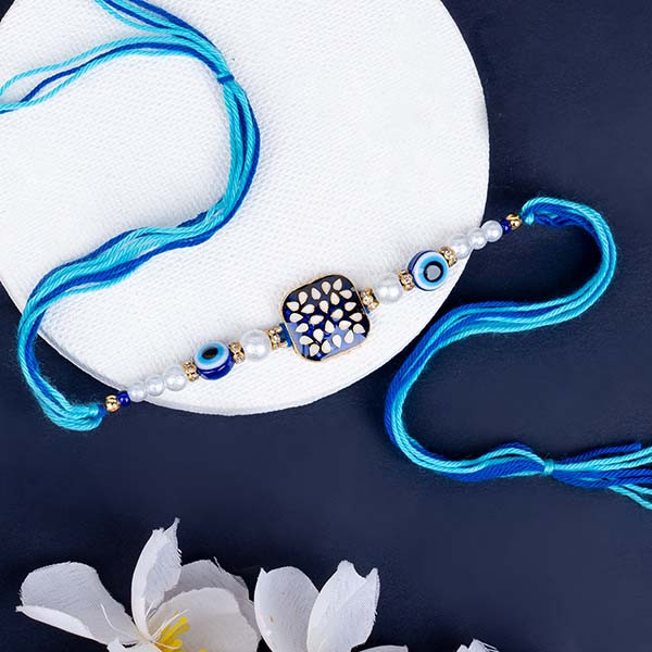 Designer Rakhi with Snake N Spider Plant - For INDIA