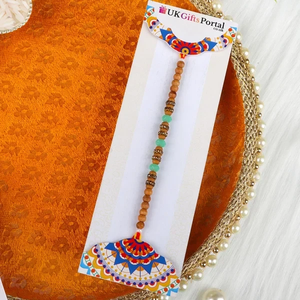 Traditional Beads Rakhi & Puja Thali - For USA