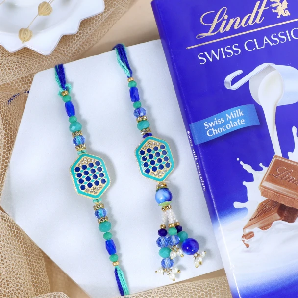 Fascinating Bhaiya Bhabhi Rakhi with Lindt - For Canada