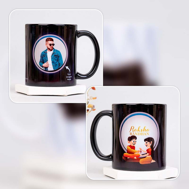 Designer Rakhi N Personalized Mug with Almonds - For INDIA