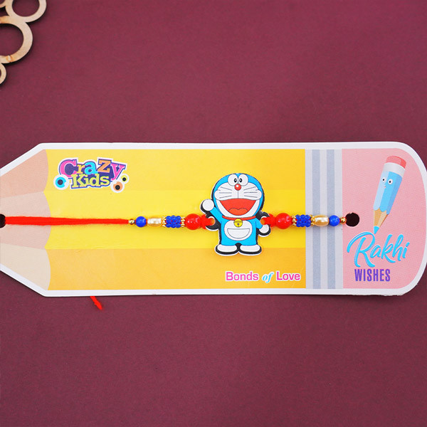 Doraemon Rakhi with Sweets for Little Brother - For INDIA