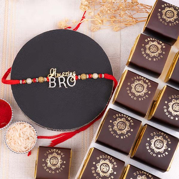 Amazing Bro Rakhi with Chocobite - For INDIA