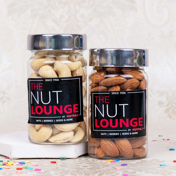 Set of 2 Rakhis with Oreo Cookies and Dry Fruits - For INDIA