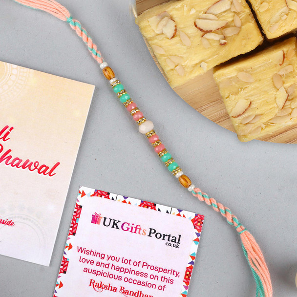 Traditional Rakhi with Sweet - For Australia
