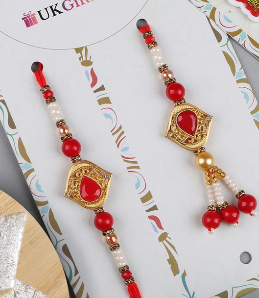 Elegant Bhaiya Bhabhi Rakhi - For Australia
