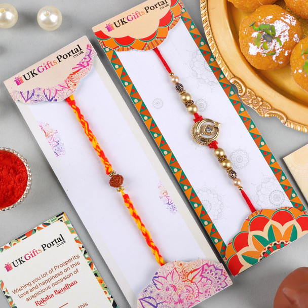 Khanda Rakhi Set with Motichoor Ladoo - For Canada