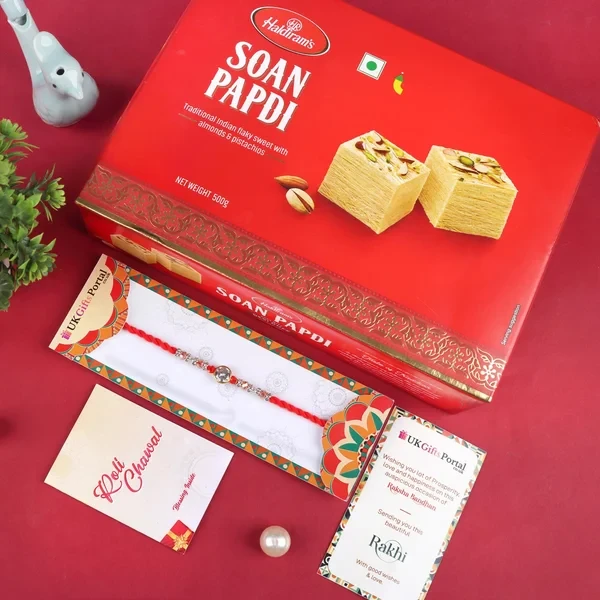 Premium Diamond Rakhi n Sweet - For USA