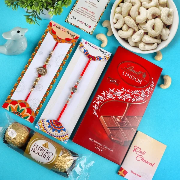 Khanda & Diamond Rakhi Set Combos  - For USA