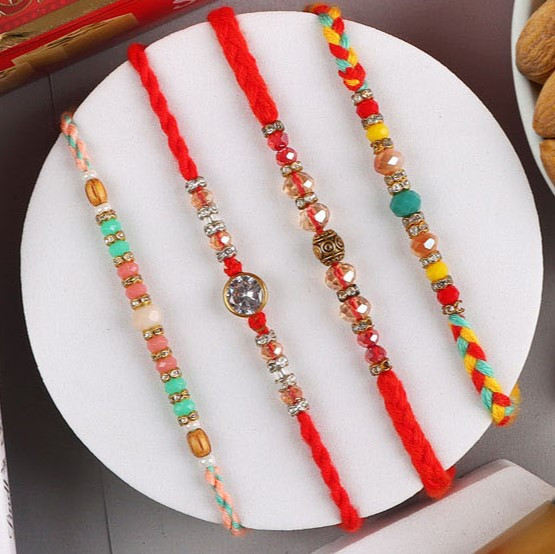 Set of 4 Family Rakhi Hamper - For Europe