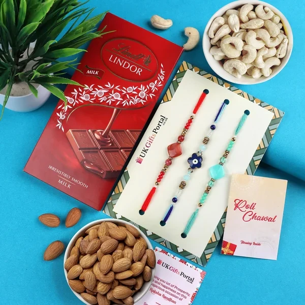 Premium Family Rakhi Chocolate & Dry Fruit Set – USA