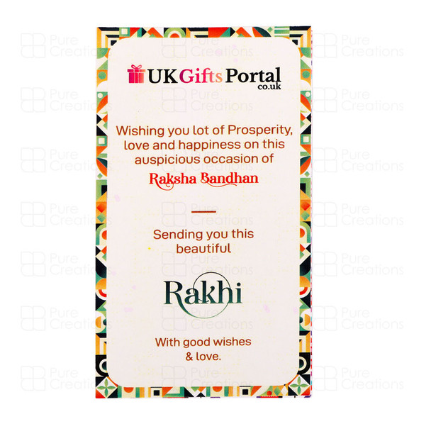 Ganesha Set of 2 Rakhi with Kaju Katli - For USA