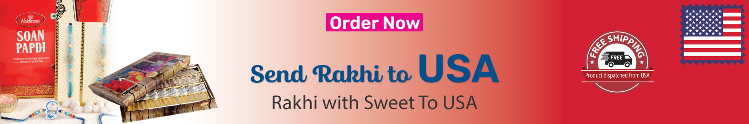 Rakhi with Sweet To USA Rakhi with Sweet To USA