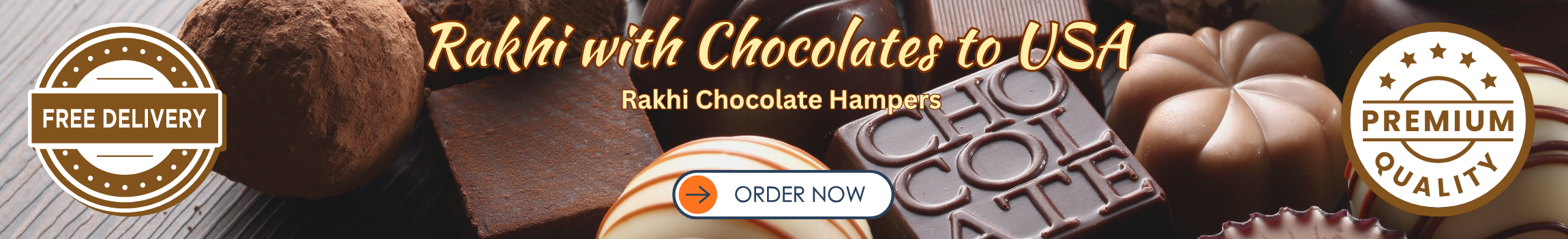 Banner for Rakhi with Chocolates to USA
