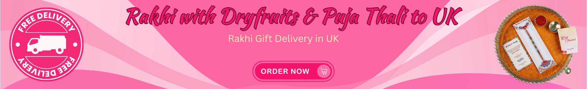 Send Rakhi with Dry fruits & Puja Thali to UK