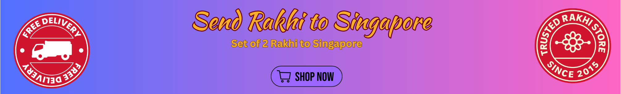 Set of 2 Rakhi to Singapore online