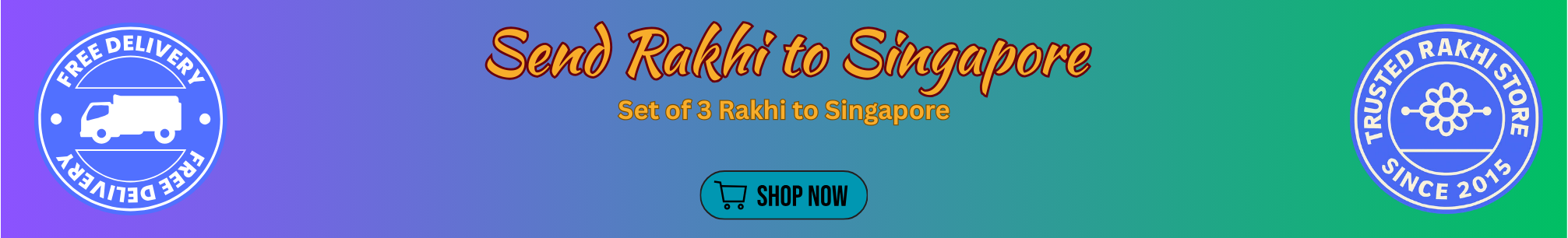 Set of 3 Rakhis to Singapore online