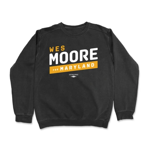 Moore for Maryland Black Crewneck Sweater