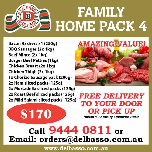 Family Home Pack $170.00