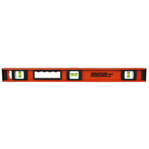 Johnson - 1233-2400 - 24 in. Aluminum Heavy Duty I-Beam Level 3 vial