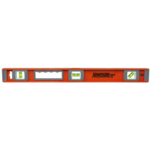 Johnson - 1234-2400 - 24 in. Aluminum Magnetic I-Beam Level 3 vial