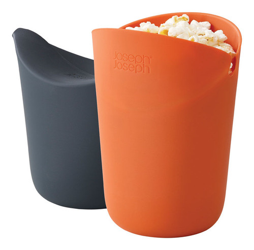 Joseph Joseph - 45018 - M-Cuisine Black/Orange 8 oz. Air Microwave Popcorn Popper