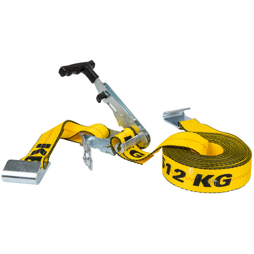 Keeper - 47223 - Ratchet Armour Series Flat 2 in. W x 27 ft. L Yellow Tie Down w/Ratchet 3333 lb. - 1/Pack