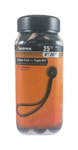 Keeper - 6329 - Black Bungee Ball Cord 8 in. L x 0.315 in. - 1/Pack