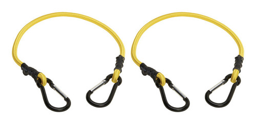 Keeper - 6080 - Yellow Carabiner Style Bungee Cord 24 in. L x 0.315 in. - 1/Pack