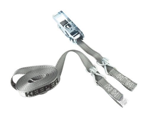 Keeper - 89515 - 1 in. W x 15 ft. L Gray Tie Down w/Ratchet 666 lb. - 1/Pack