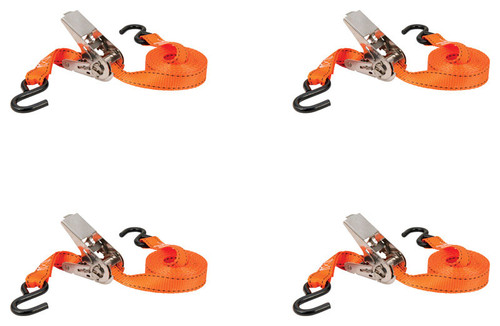 Keeper - 05508-V - 1 in. W x 10 ft. L Orange Tie Down w/Ratchet 300 lb. - 4/Pack