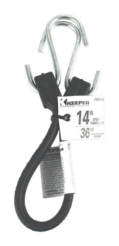 Keeper - A06214Z - 14 in. L Black Rubber Tarp Strap - 1/Pack