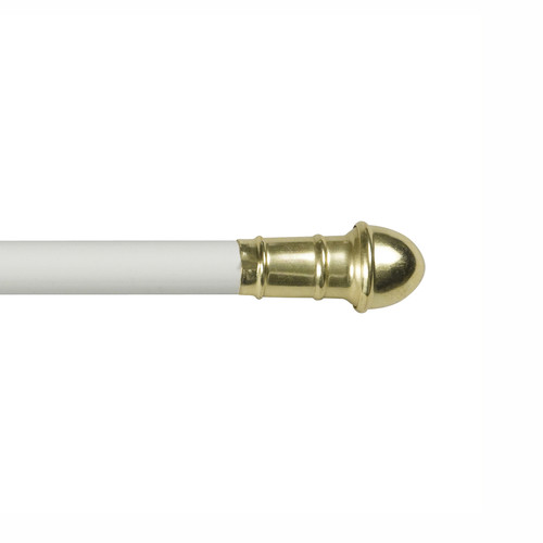 Kenney - KN386/1 - White Dresden Cafe Rod 28 in. L x 48 in. L