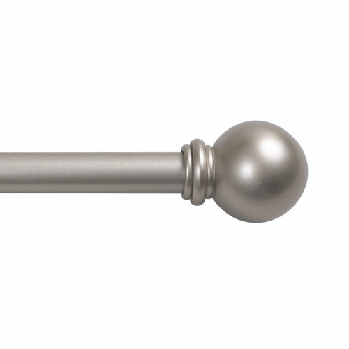 Kenney - KN71608 - Brass Champagne Silver Curtain Rod 28 in. L x 48 in. L