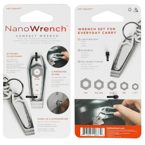 Keysmart - KS802-SS - Nano Wrench Stainless Steel Silver Wrench Key Chain