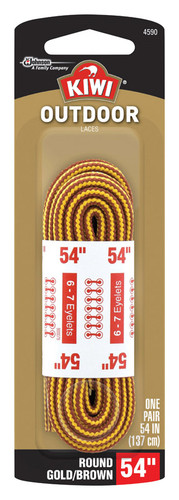 Kiwi - 70446 - Outdoor 54 in. Yellow & Brown Boot Laces