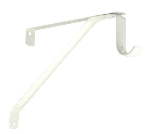 Knape & Vogt - RP-0043-WT - John Sterling White Steel Shelf/Rod Bracket 12 Ga. 10 in. L 250 lb.