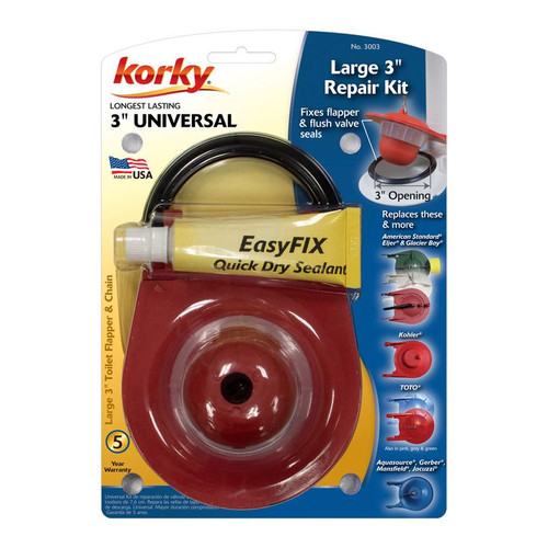 Korky - 3003BP - EasyFix Repair Kit For Universal 3 in.