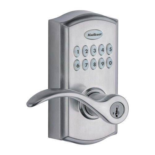 Kwikset - 99550-001 - SmartKey Satin Chrome Metal Electronic Touch Pad Entry Lever