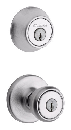 Kwikset - 96900-252 - Tylo Satin Chrome Entry Lock and Single Cylinder Deadbolt ANSI/BHMA Grade 3 1-3/4 in.