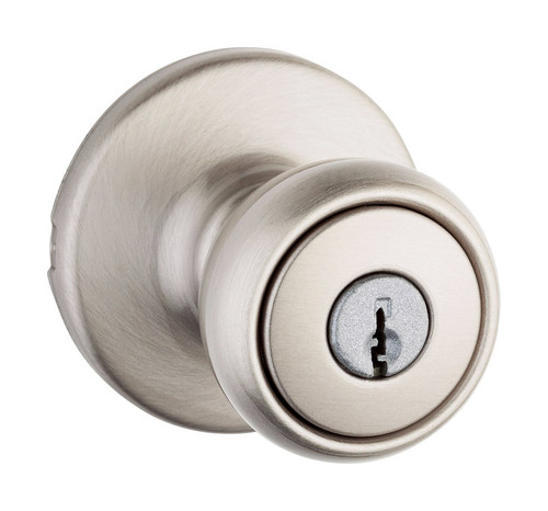 Kwikset - 94002-820 - Tylo Satin Nickel Entry Knobs ANSI/BHMA Grade 3 1-3/4 in.