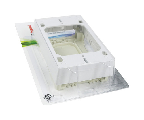 Legrand - NMW2 - Wiremold 1.2 in. Rectangle PVC 1 gang Electrical Box White