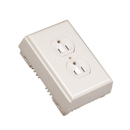 Legrand - NM2D - Wiremold 1-5/8 in. Rectangle Plastic 1 gang Outlet Kit Ivory