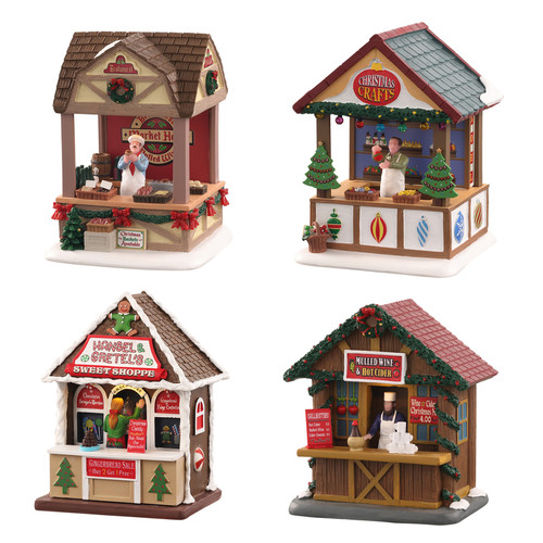 Lemax - A4860 - Multicolored Christmas Market Series Christmas Village