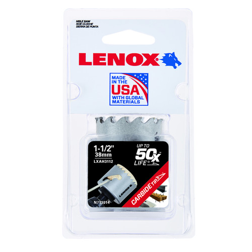 Lenox - LXAH3112 - Speed Slot 1-1/2 in. Carbide Tipped Hole Saw