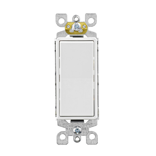 Leviton - 05603-0WM - Decora 15 amps Three Pole 3-Way Rocker Switch White - 10/Pack